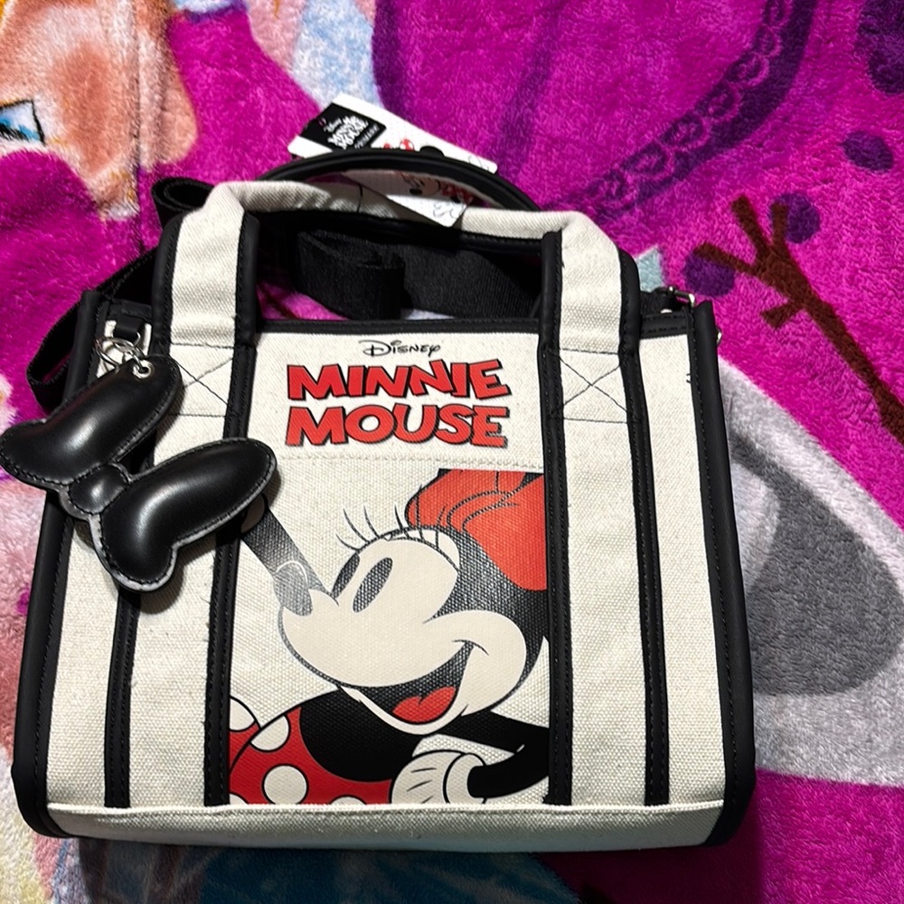 Primark Cream and Black Mini Bag with Mickey Mouse Design